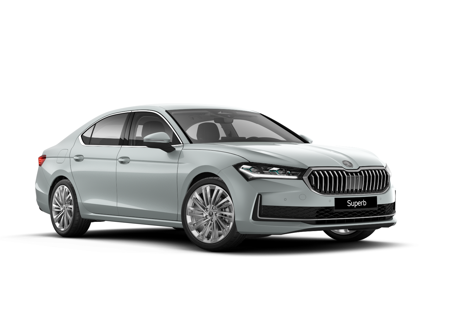 Škoda Superb grau schräge Frontansicht