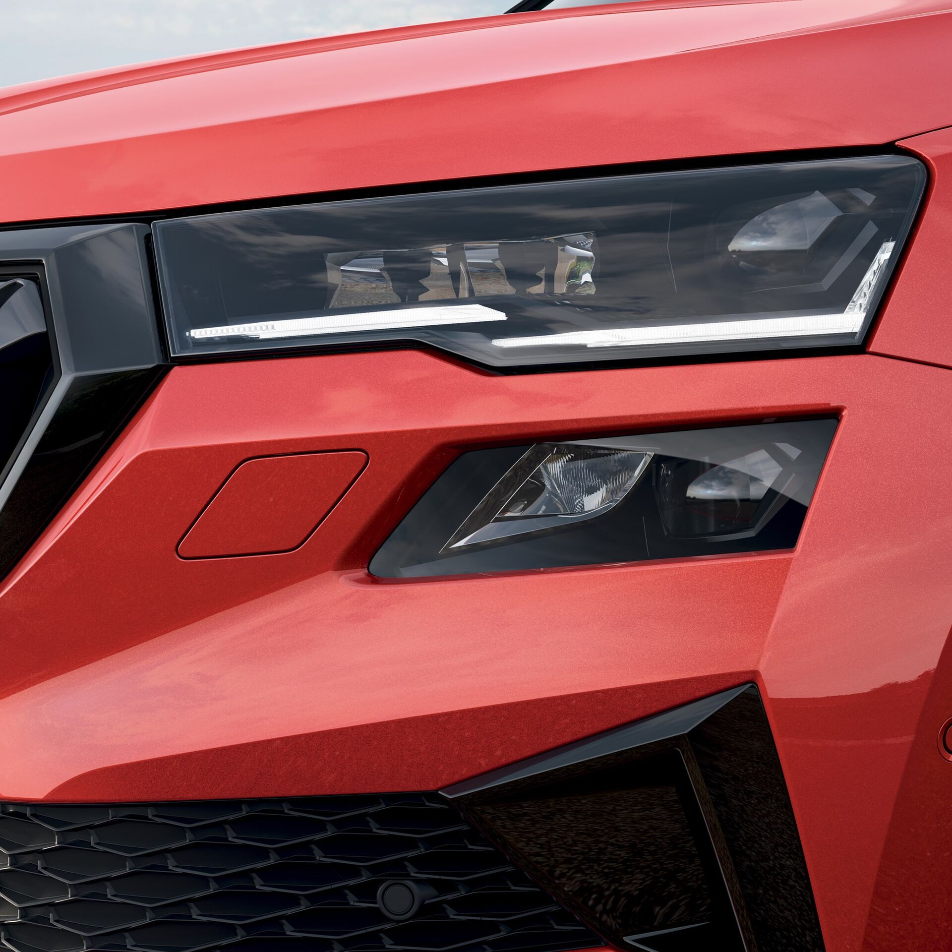 Voll LED Matrix Scheinwerfer des Škoda Karoq Sportline