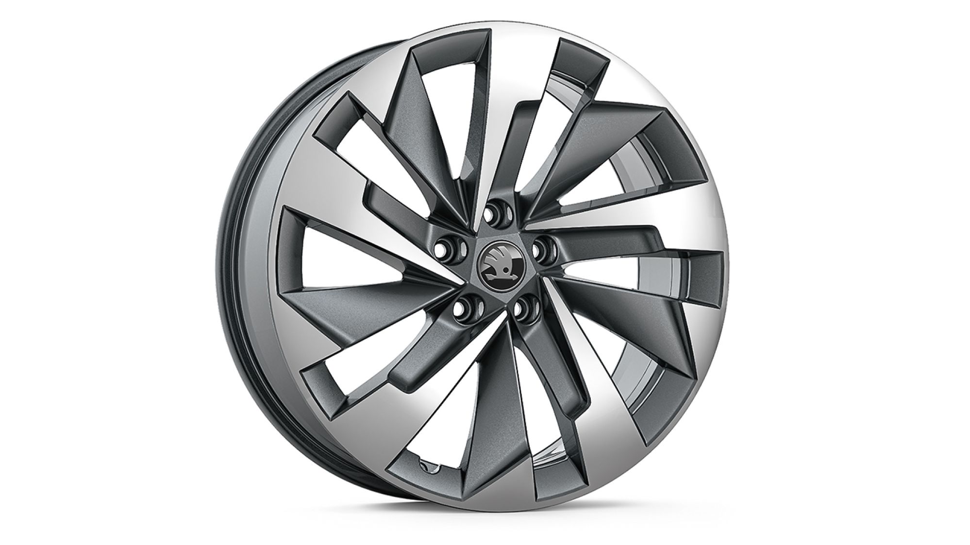 Škoda Leichtmetallfelge Halti Anthrazit glanzgedreht